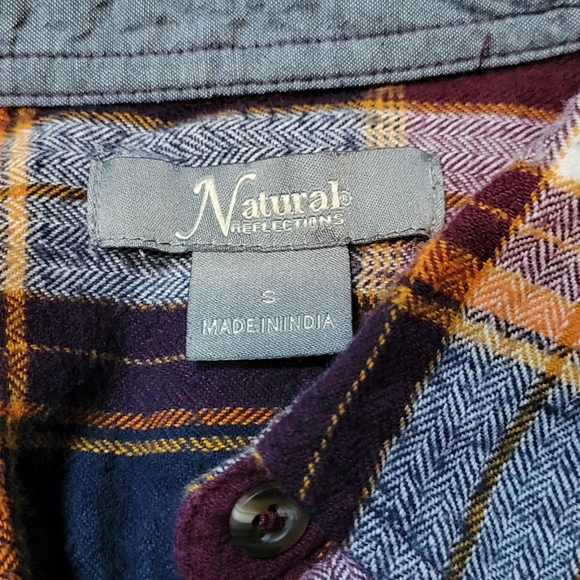 Natural Reflections Long-Sleeve Brushed Flannel Shirt NWOT - Picture 4 of 5